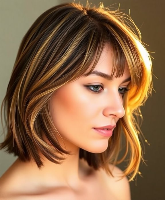 bangs with subtle layers