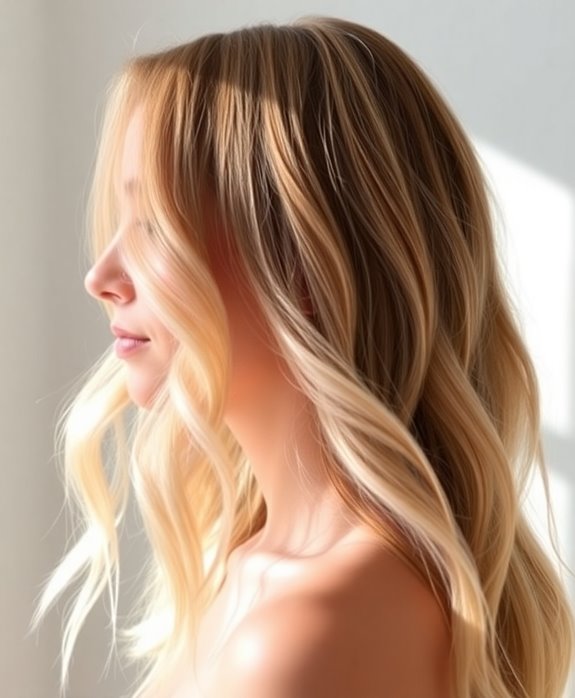 caramel blonde highlighting technique