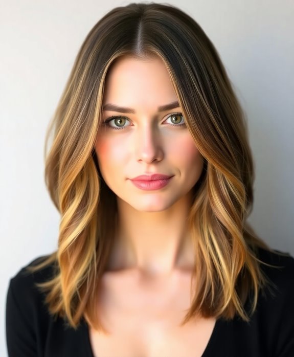 center parted straight cut