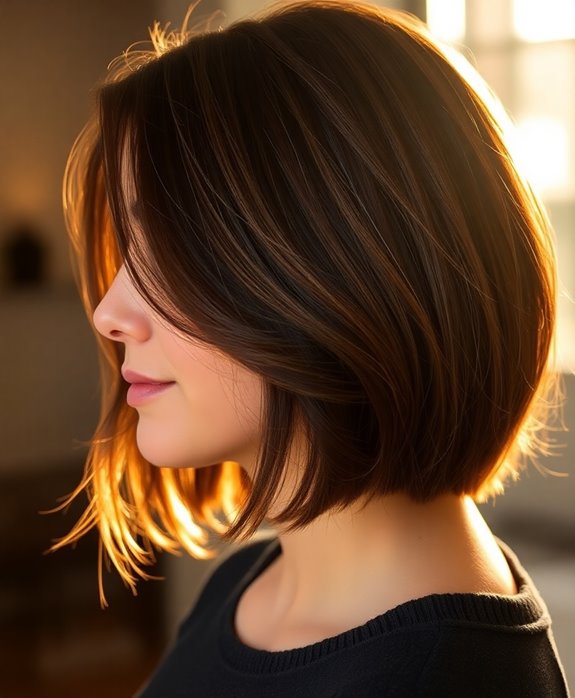 chic shoulder length hairstyle layers