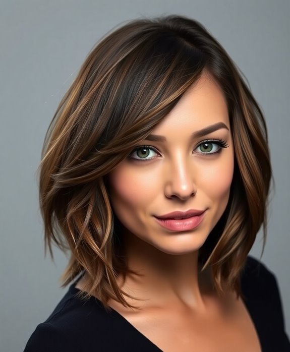 choppy layered bob hairstyle