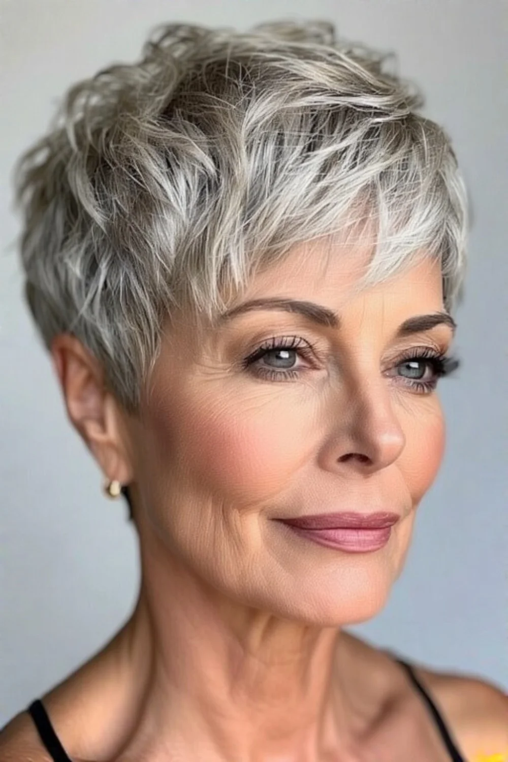 Classic pixie cut hairstyle with a modern twist
