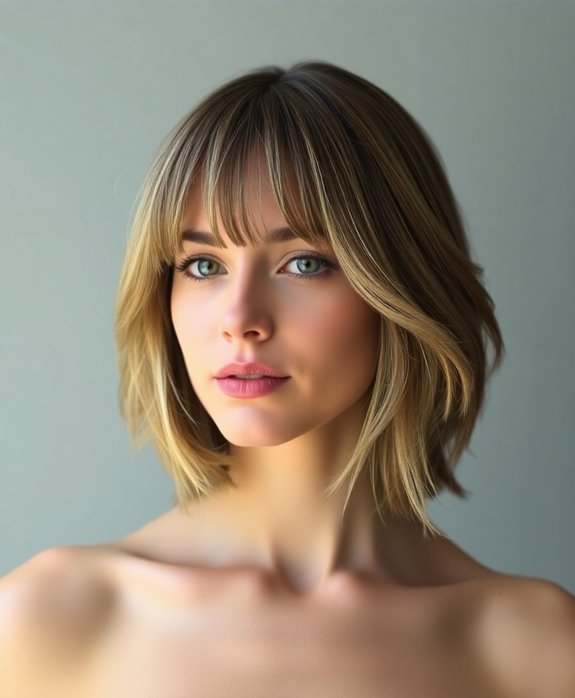 curtain bangs and soft layers