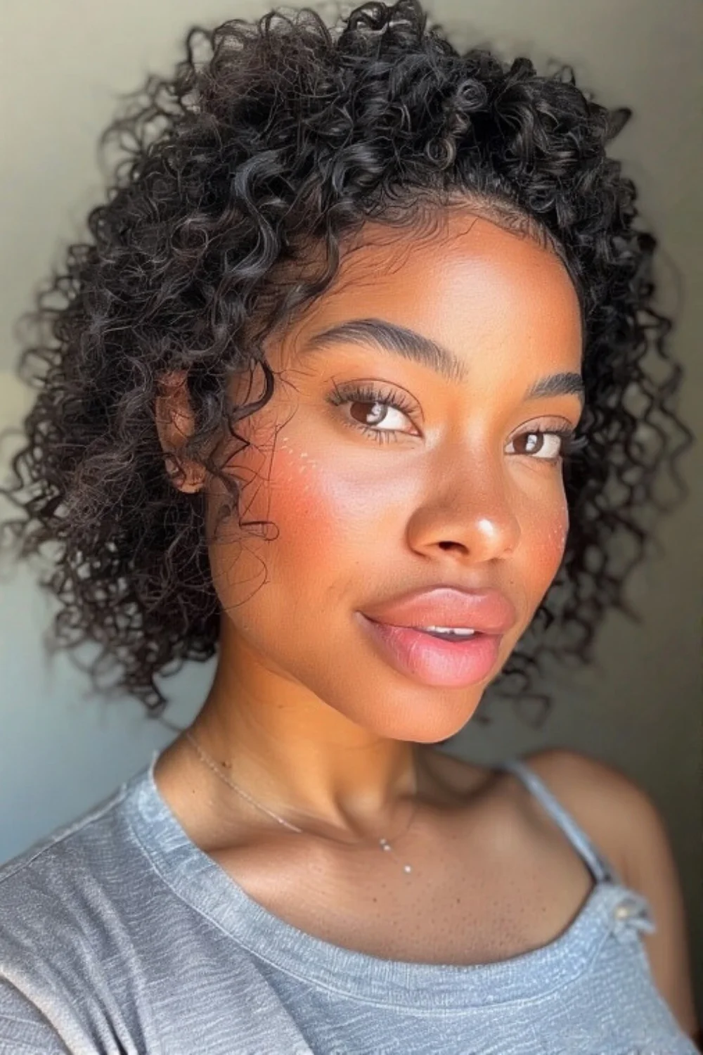 Deep conditioning hair care routine for healthy hair. 