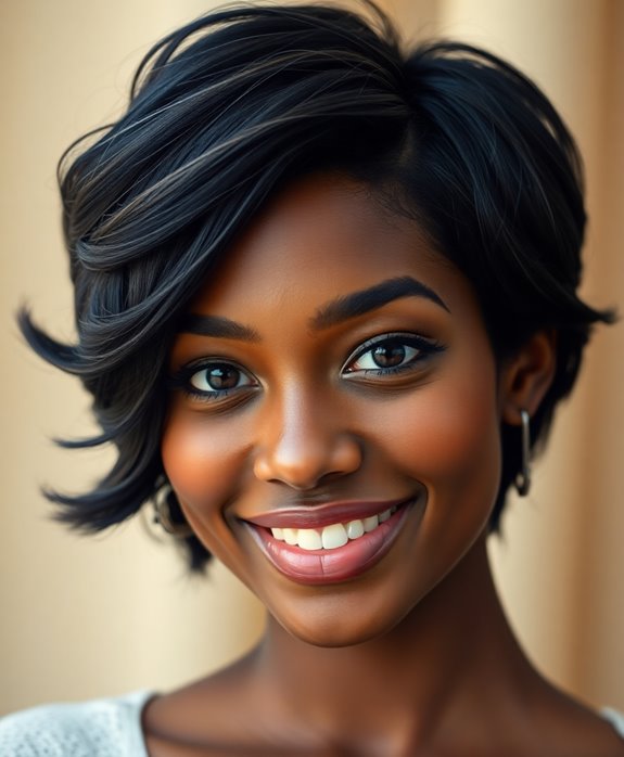 delicate short stylish haircut