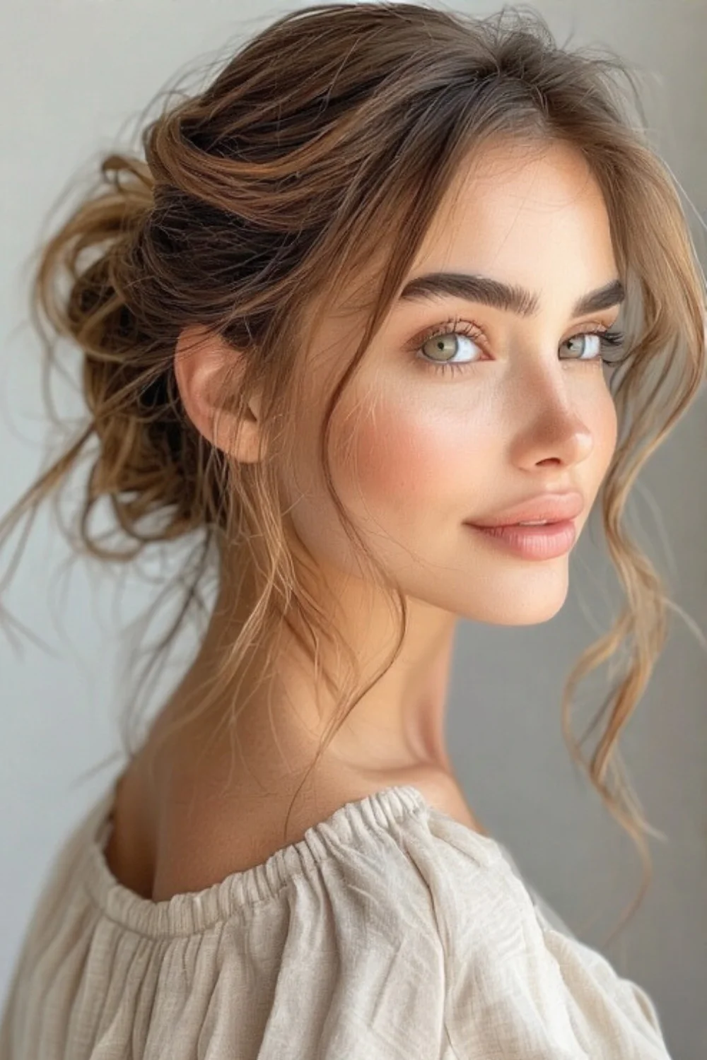 Simple and easy updo hairstyle perfect for summer days. 