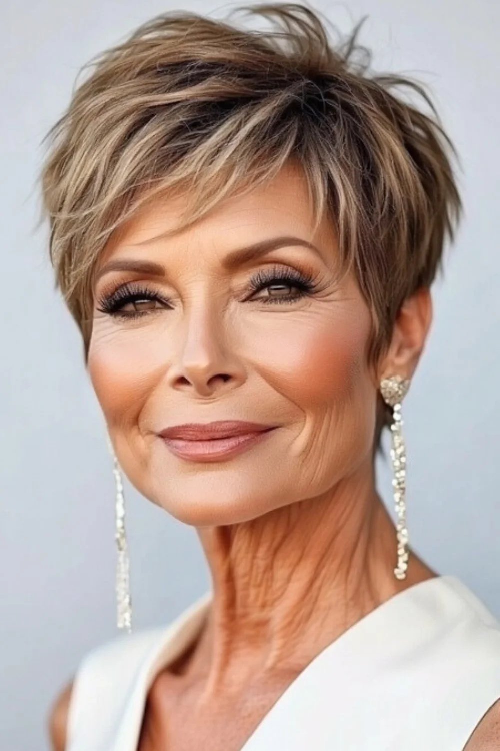 Sophisticated pixie hairstyle ideal for formal occasions 