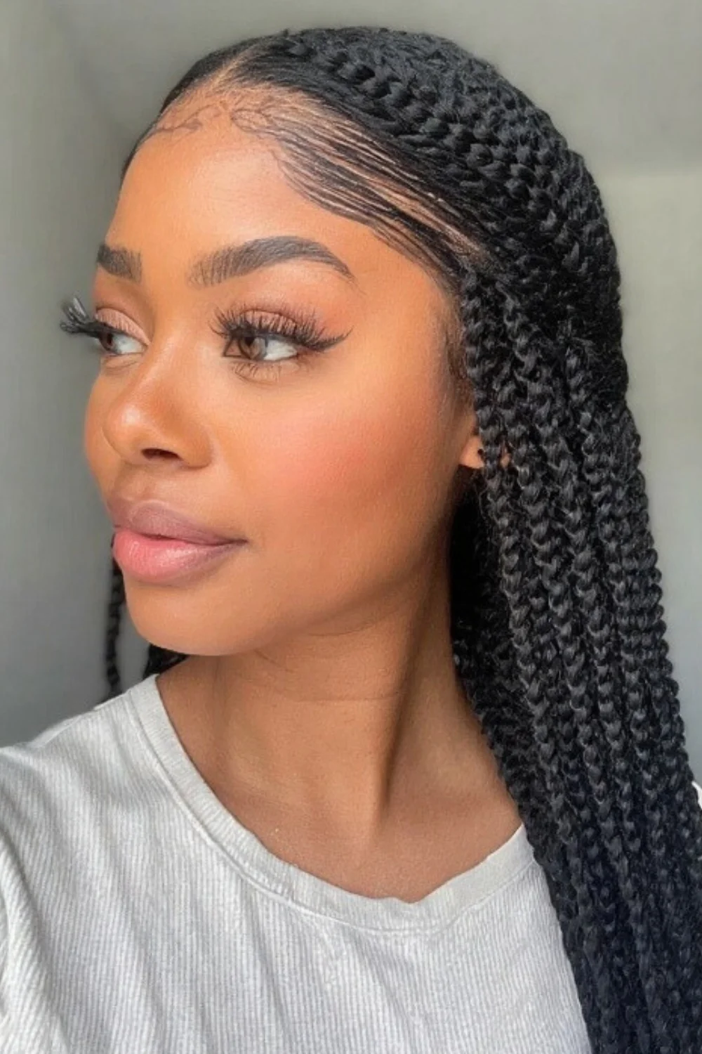 Simple everyday flat twist hairstyle
