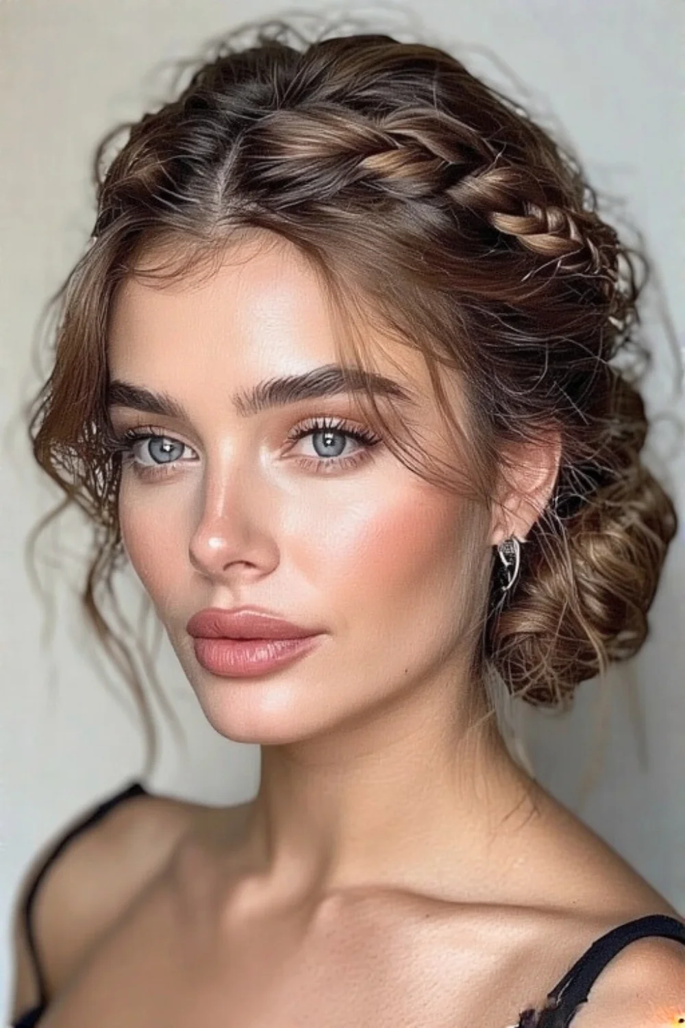 Intricate combination of braid and bun hairstyles
