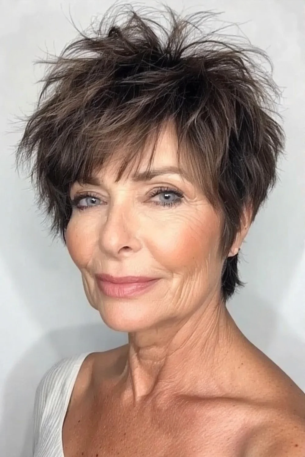 Casual messy pixie haircut with texture