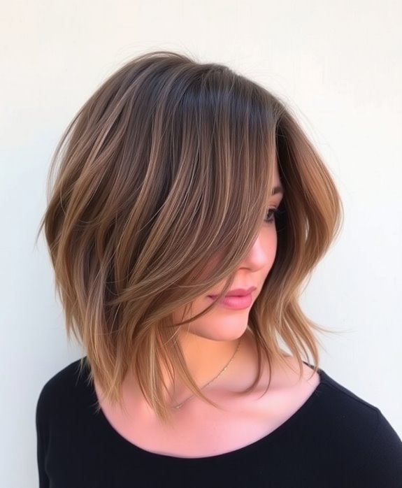 shoulder length layered hairstyle flip