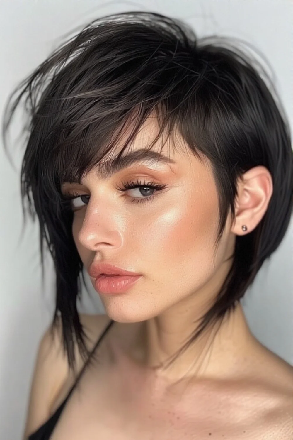 Side part pixie bob hairstyle for a chic look
