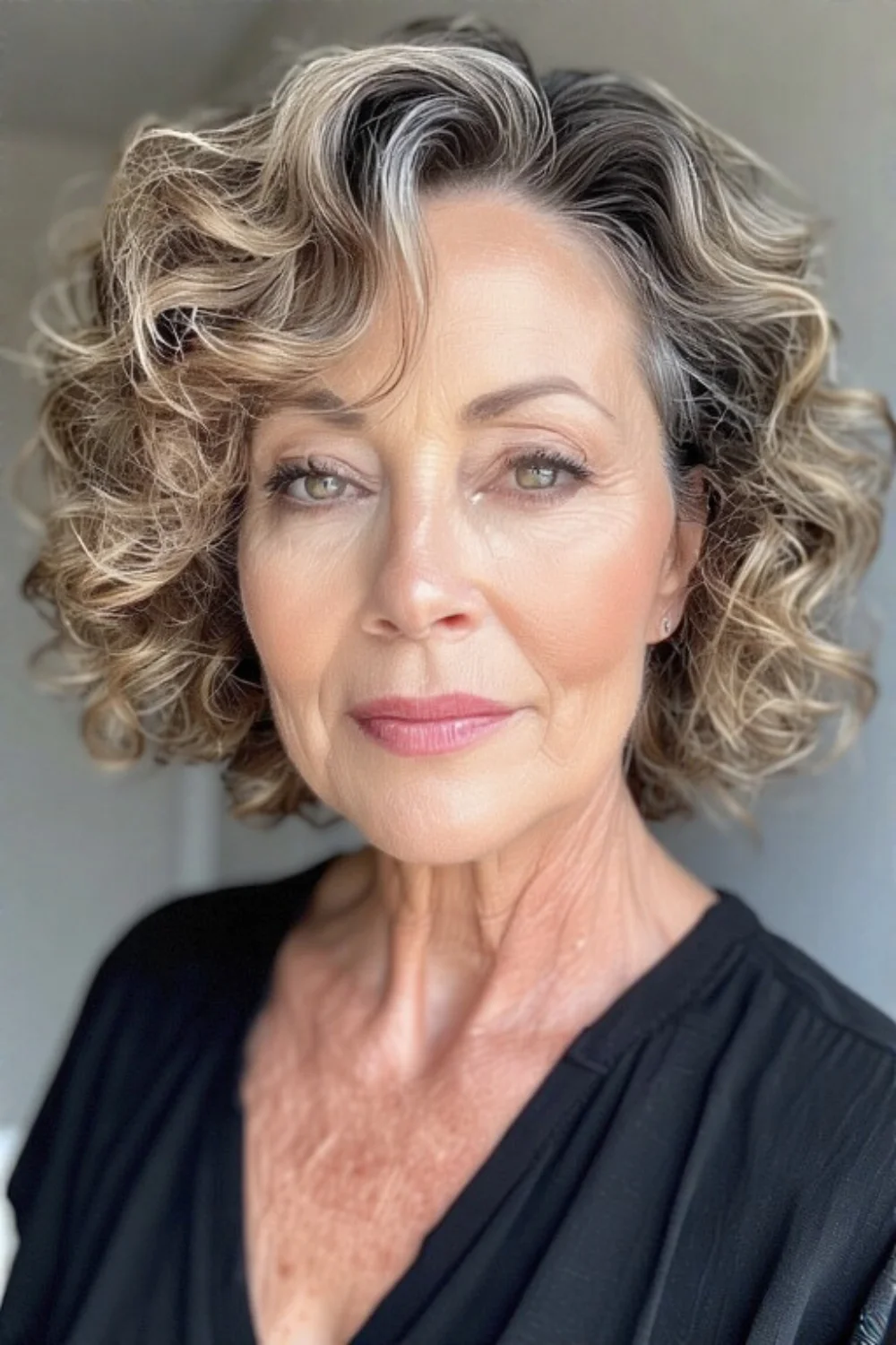 Sophisticated design for short curly hairstyles
