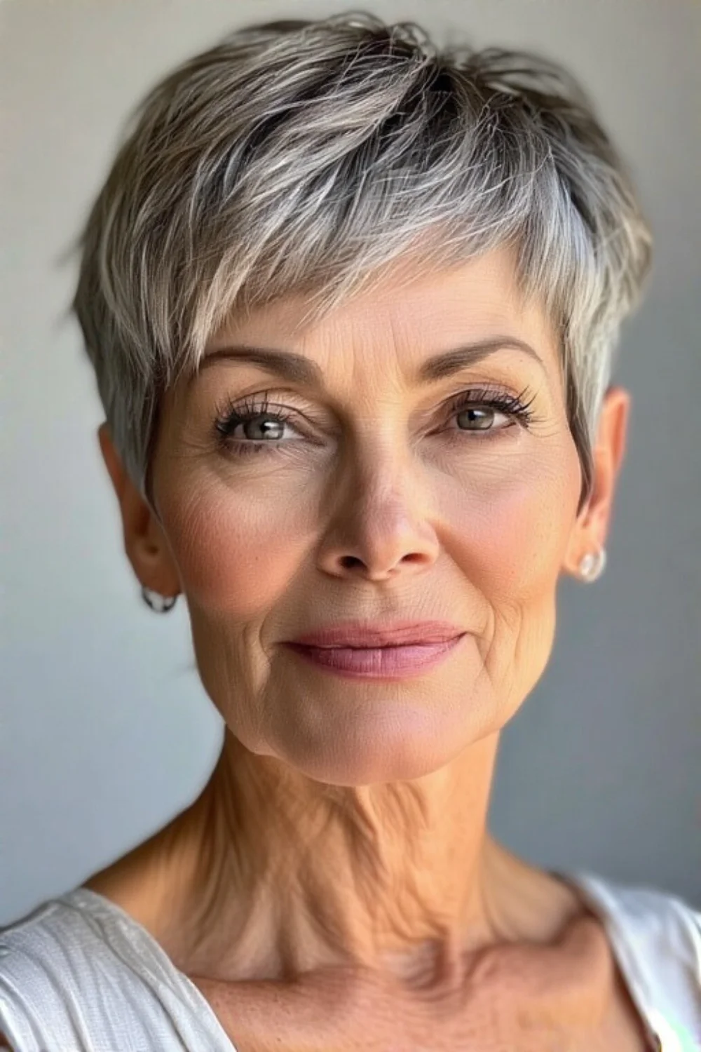 Stylish pixie haircut perfect for women over 60