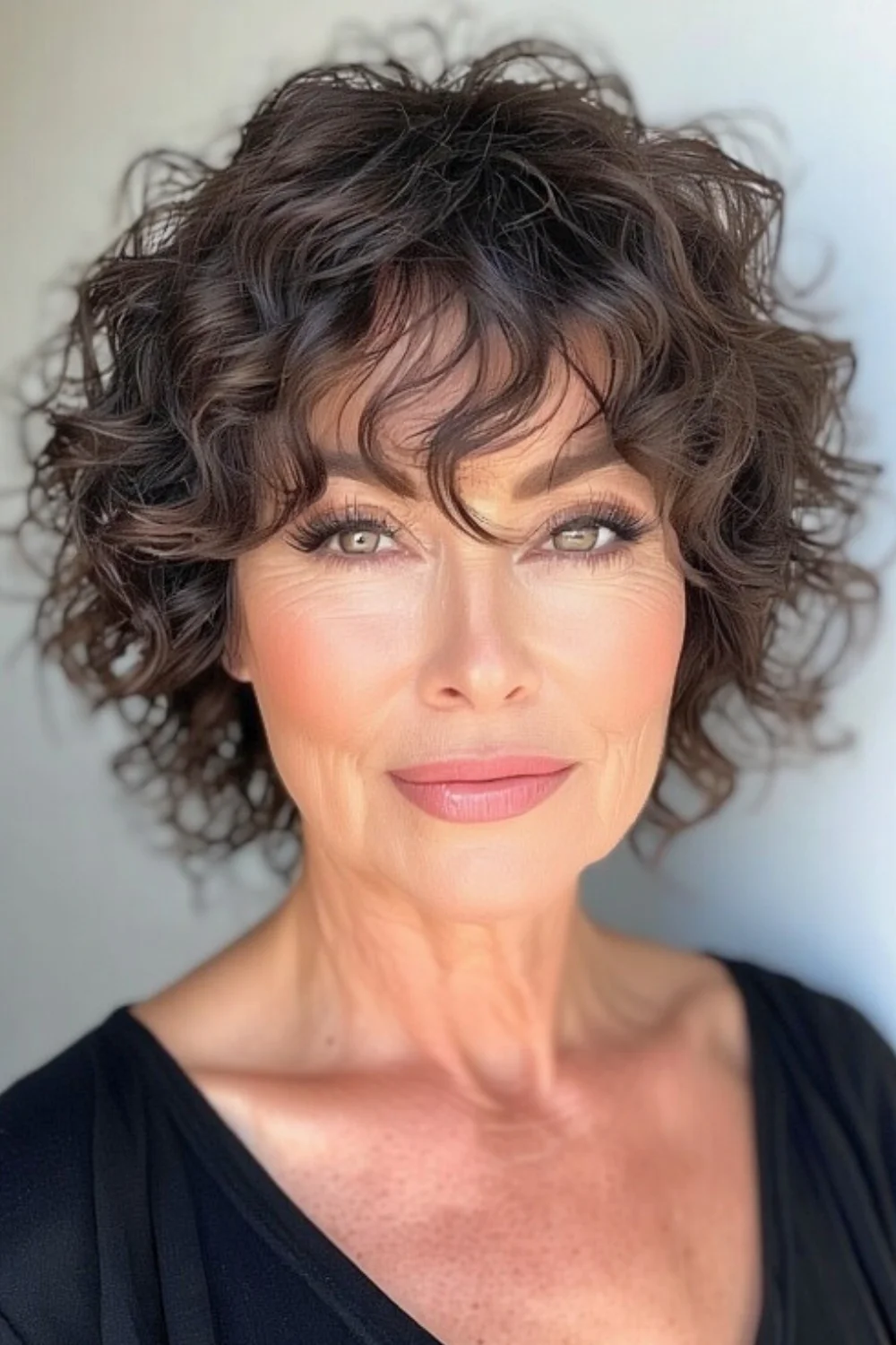 Stylish short curls flattering oval face shapes
