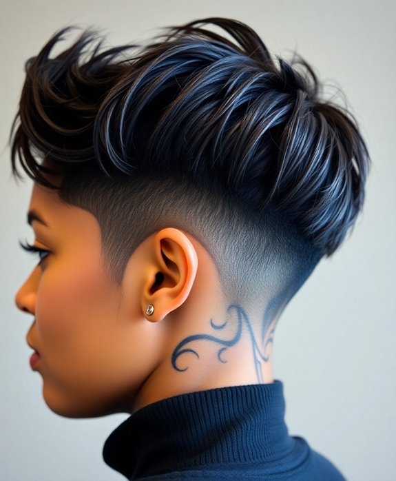 stylish undercut pixie cut