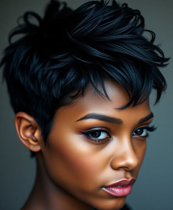 textured fauxhawk pixie cut