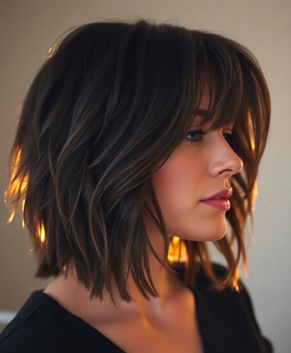textured haircut for thickness