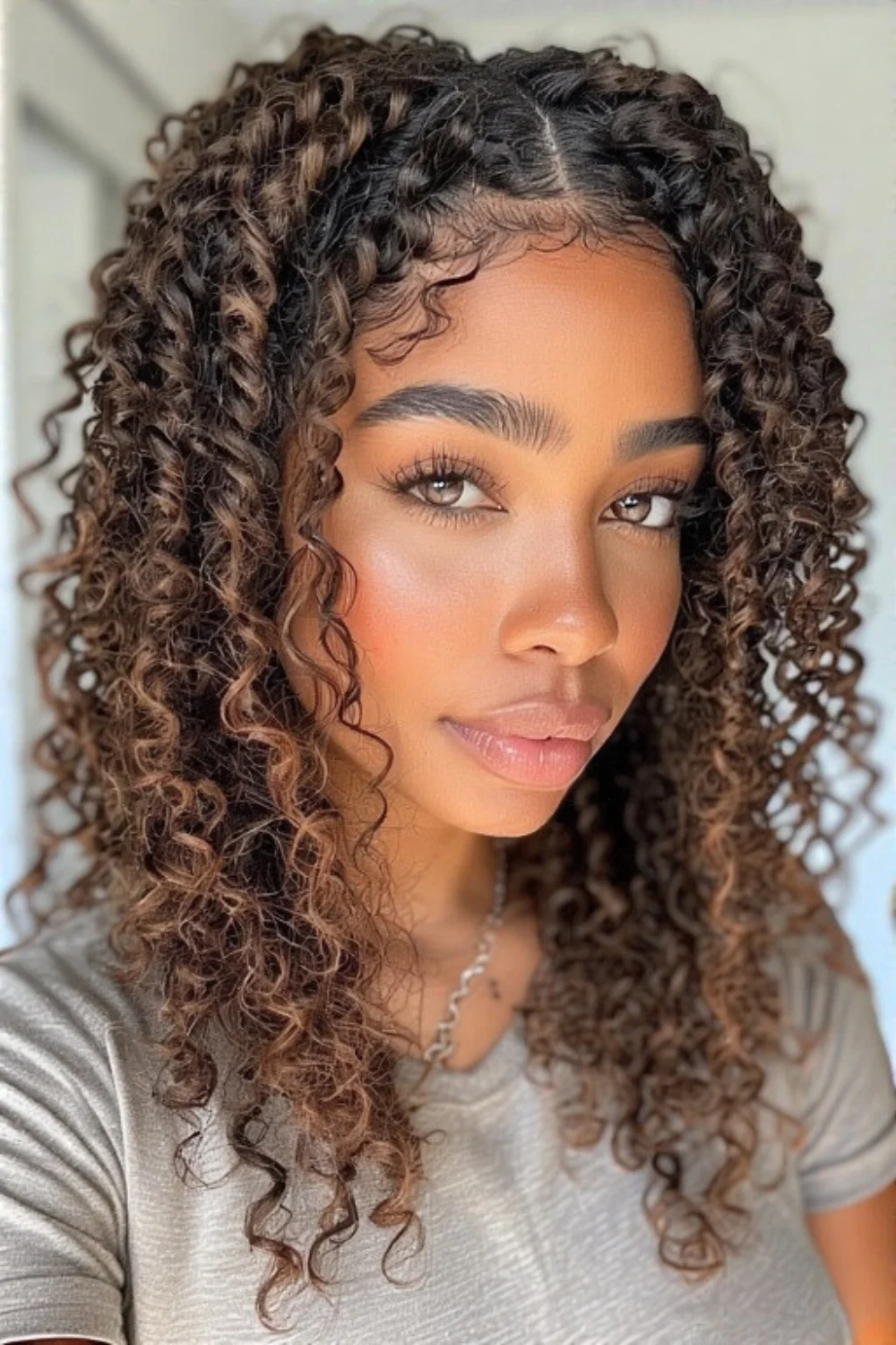 Defined twist-outs on kinky natural hair
