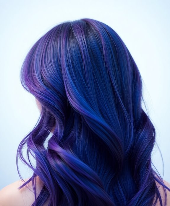 vibrant violet blue hues