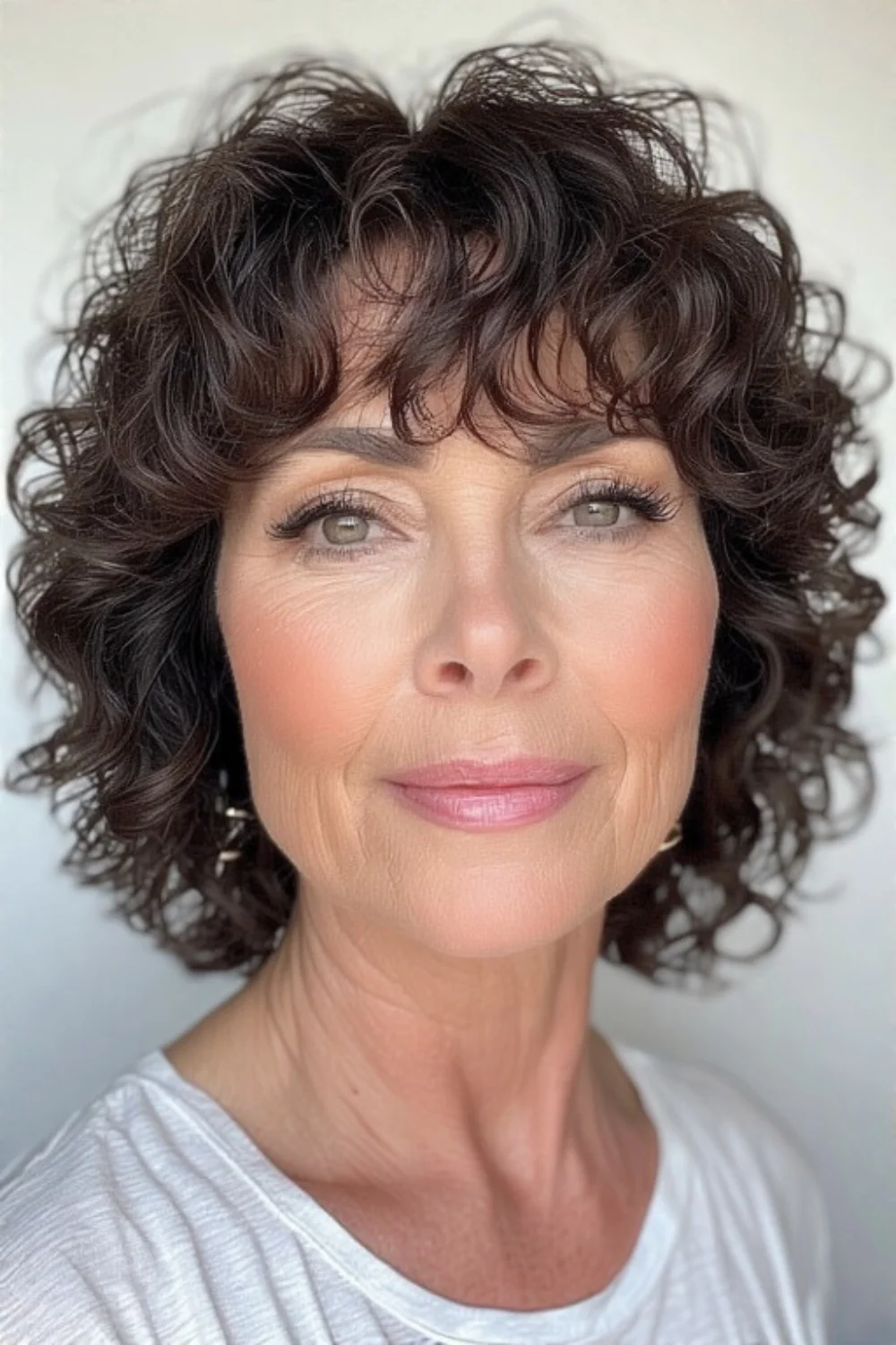 Voluminous short curls ideal for thinning hair
