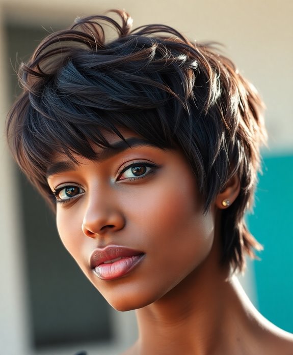 voluminous messy pixie hair