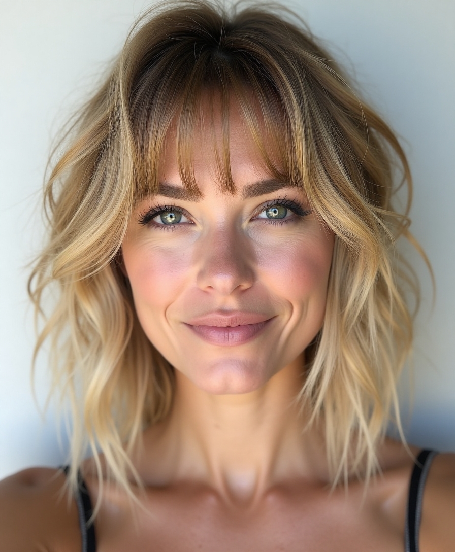 air dry curtain bangs effortlessly