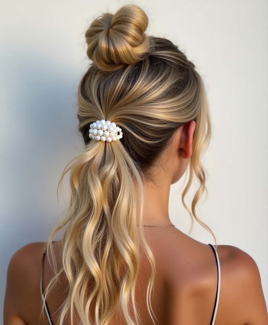 beach ready twisted top knot