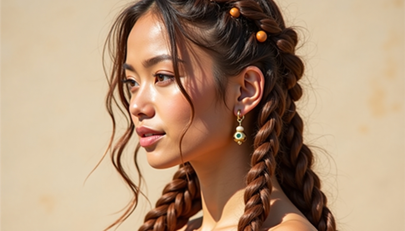 boho summer inspired knotless braids