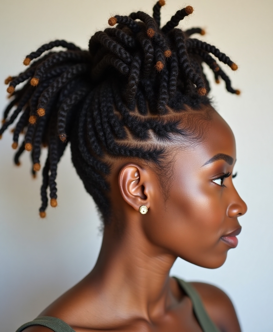 bold beauty with locs