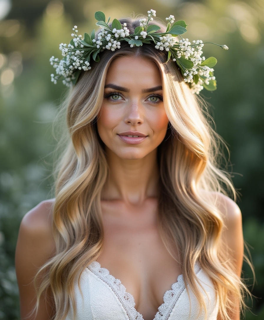 botanical braids with blooms