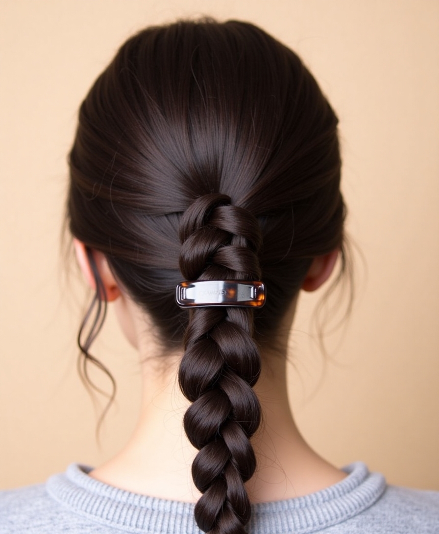 braided twist with claw clip