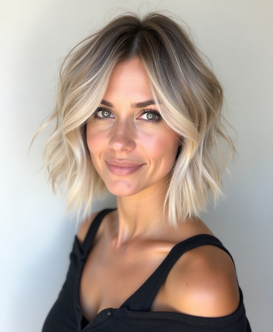 choppy layers frame face