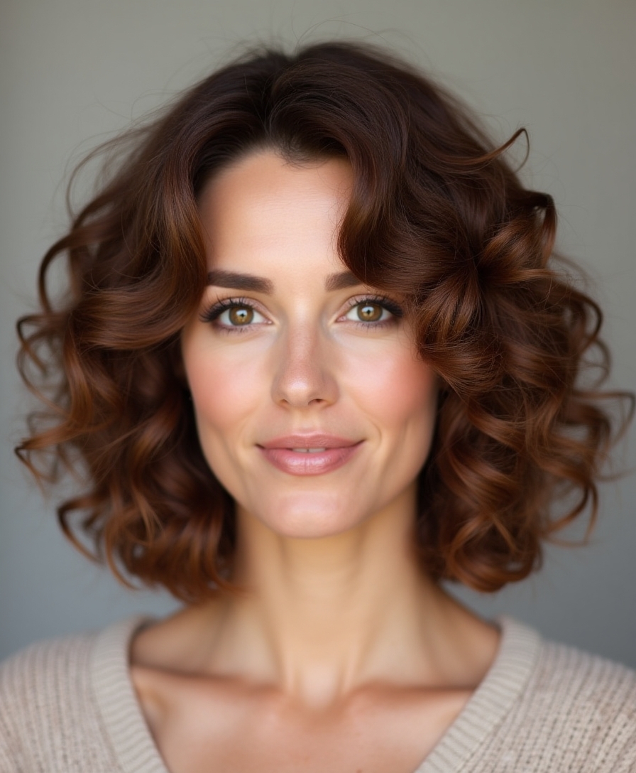 classic curly bob perfection