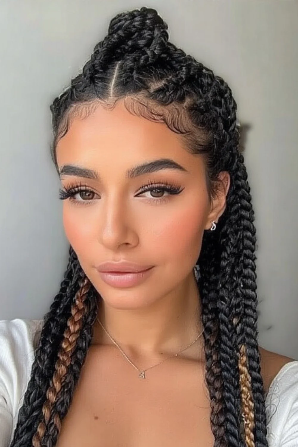 Flat twists combined with other braid styles for a unique look
