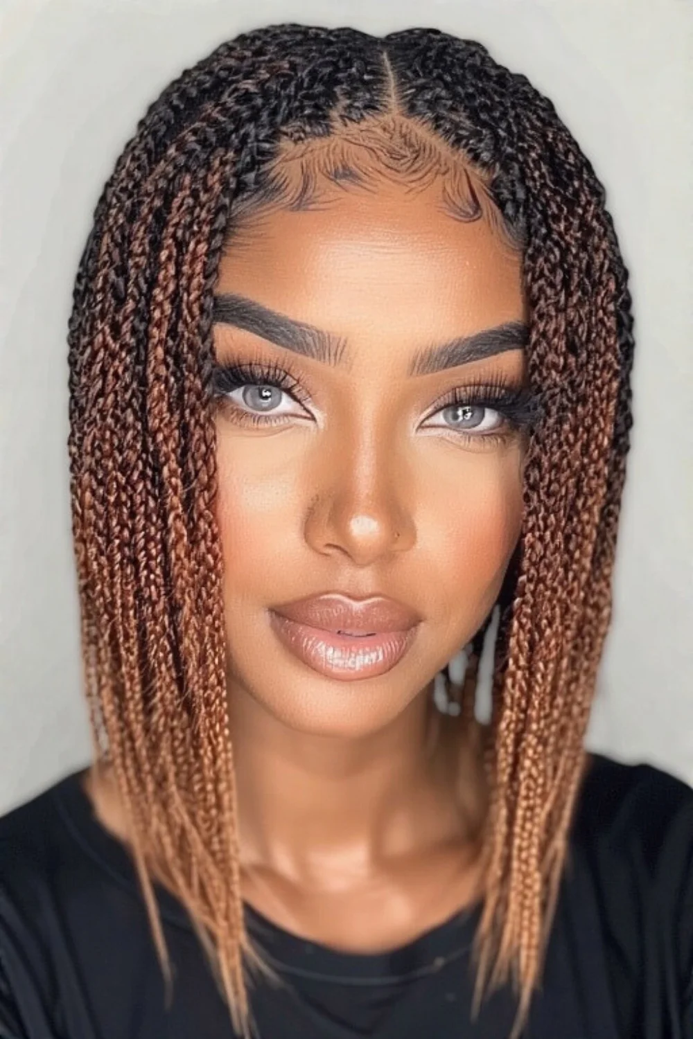 Creative hair color ideas for short box braids
