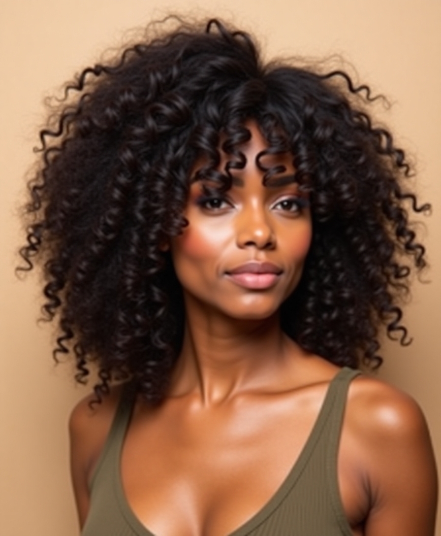 curly bangs elevate style