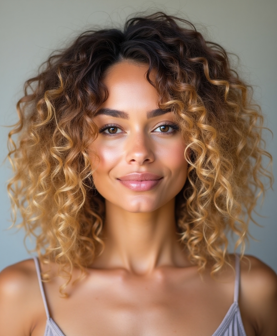 curly shag cut transformation