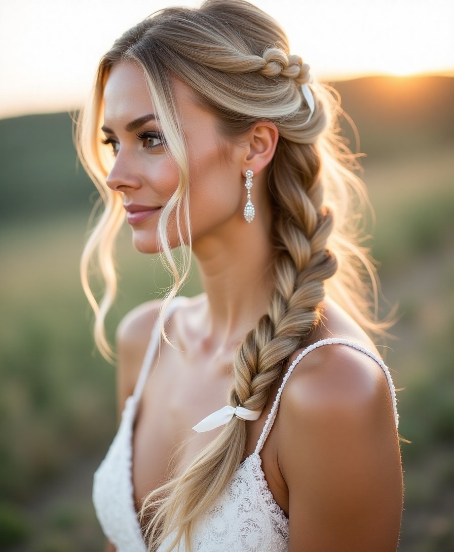 dreamy fishtail braid elegance