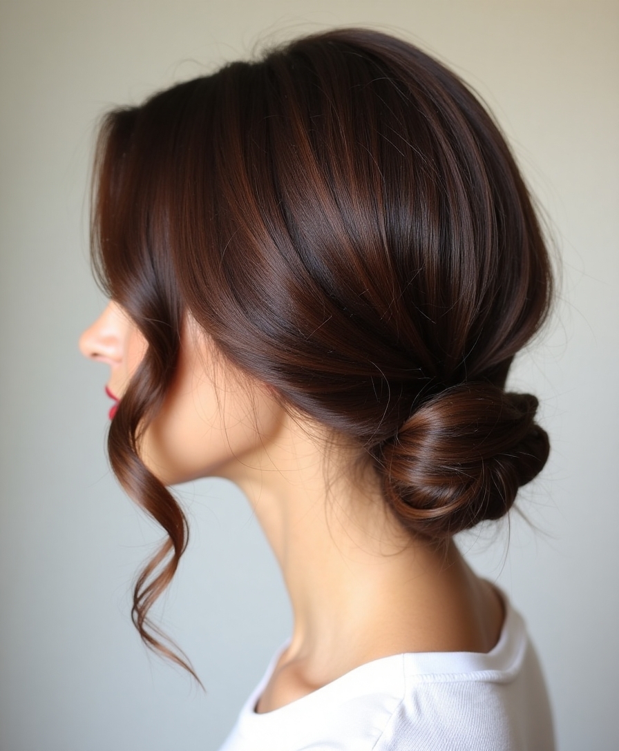 effortless half up bun