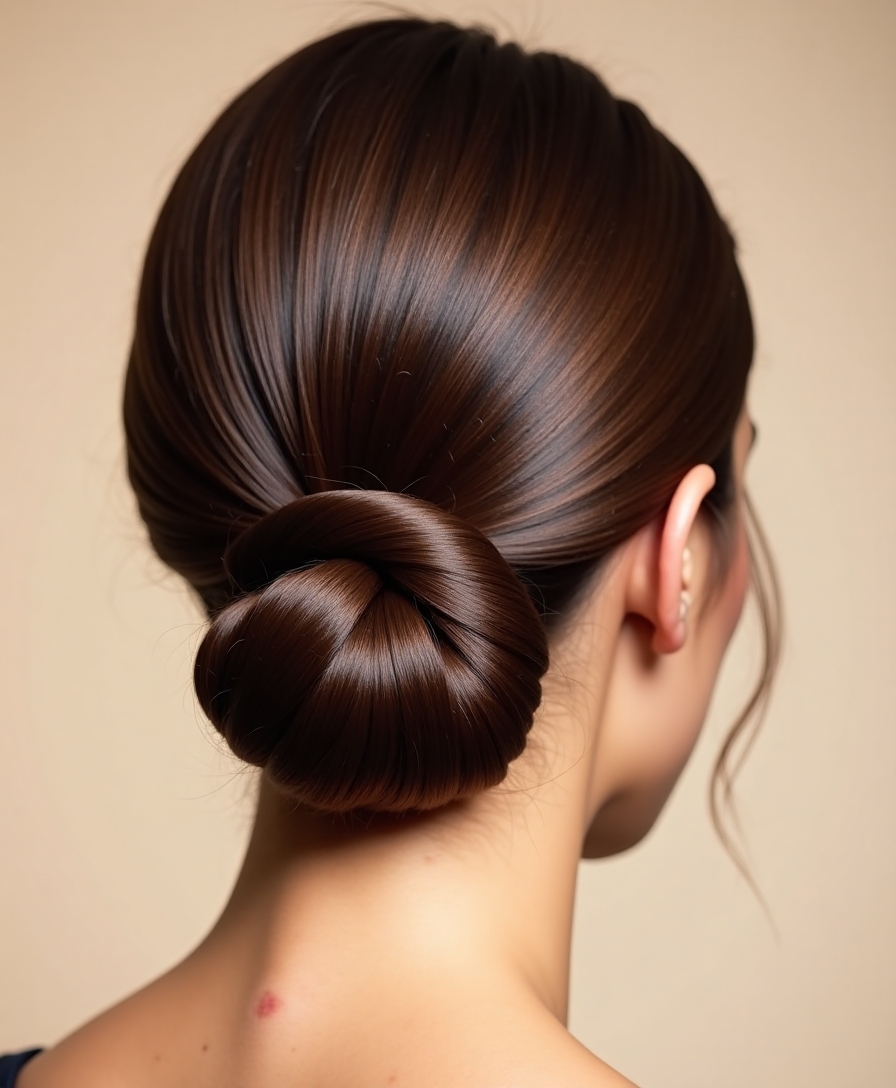 effortless knotted low bun