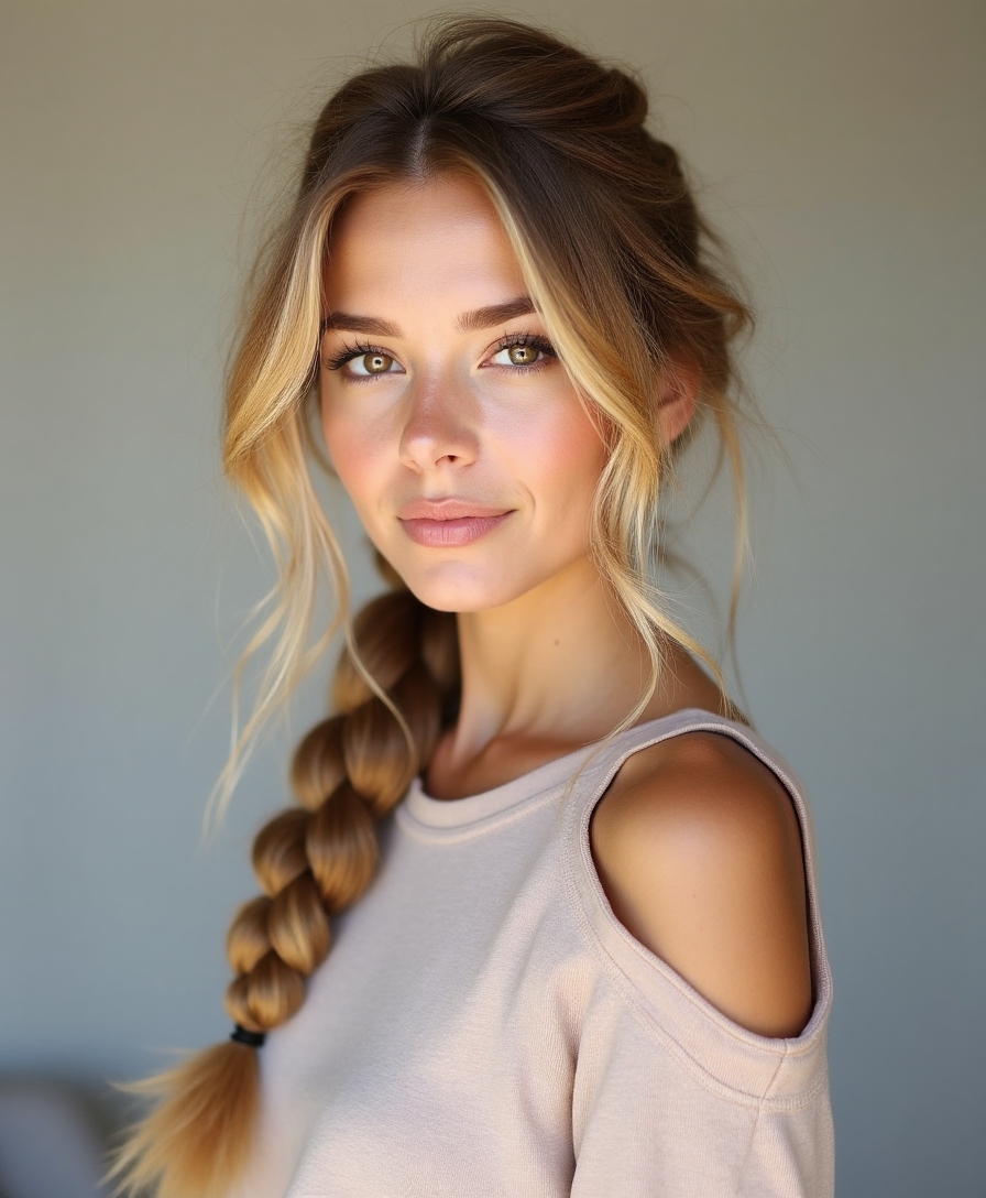 effortless messy fishtail braid
