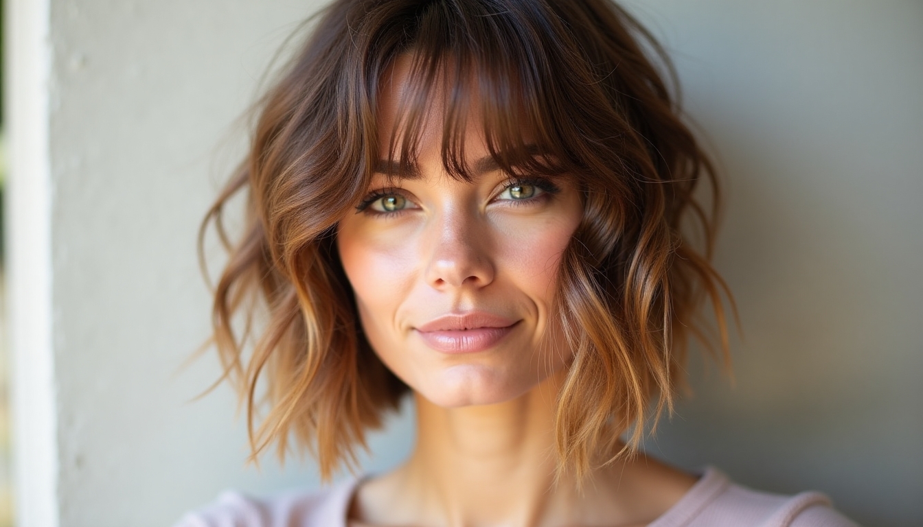 effortless short layered bob