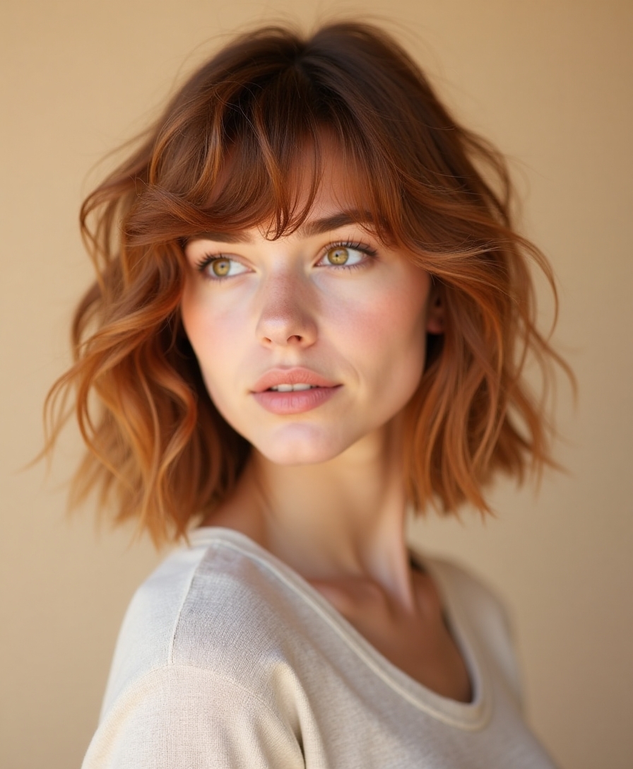 effortlessly stylish twisted bangs