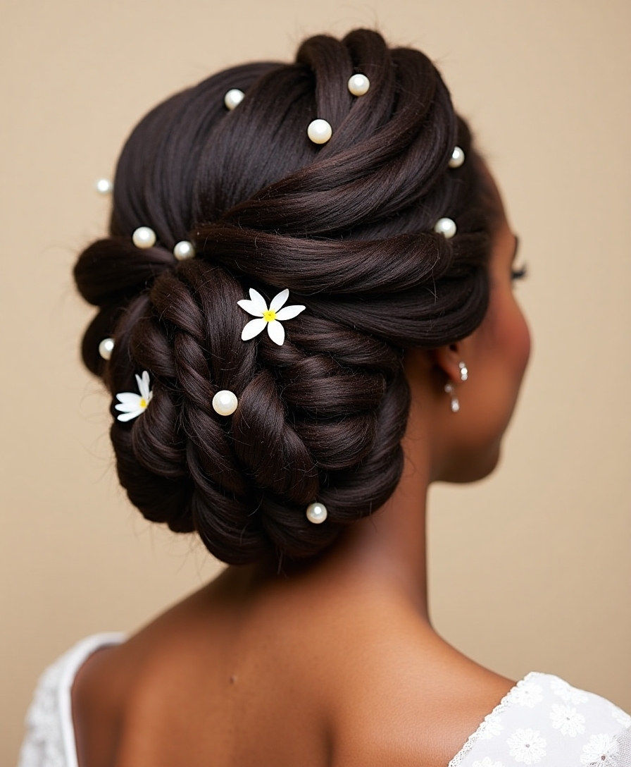 elegant bridal loc updos