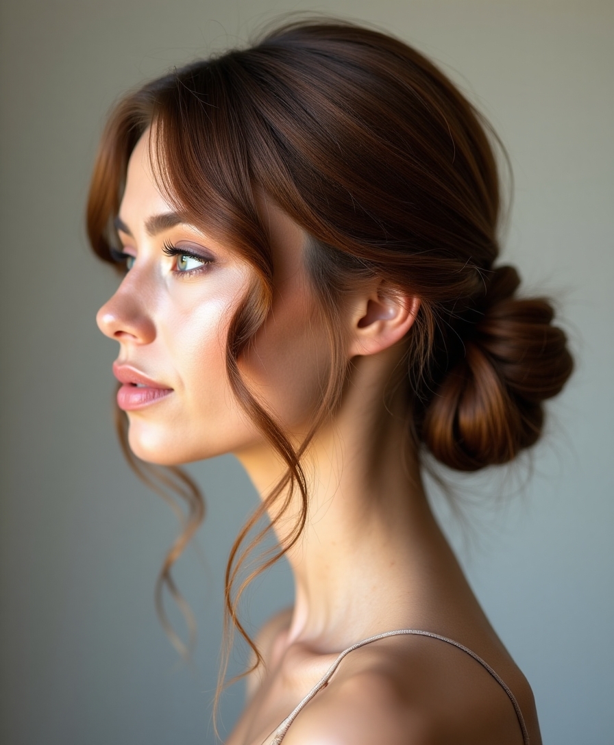elegant low chignon variations