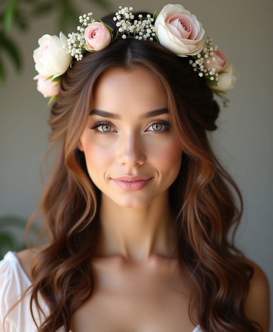 ethereal flower crown braid