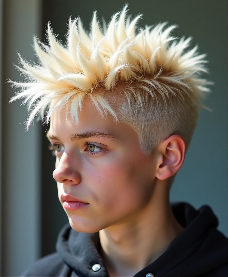 frosted spiky gel hairstyle