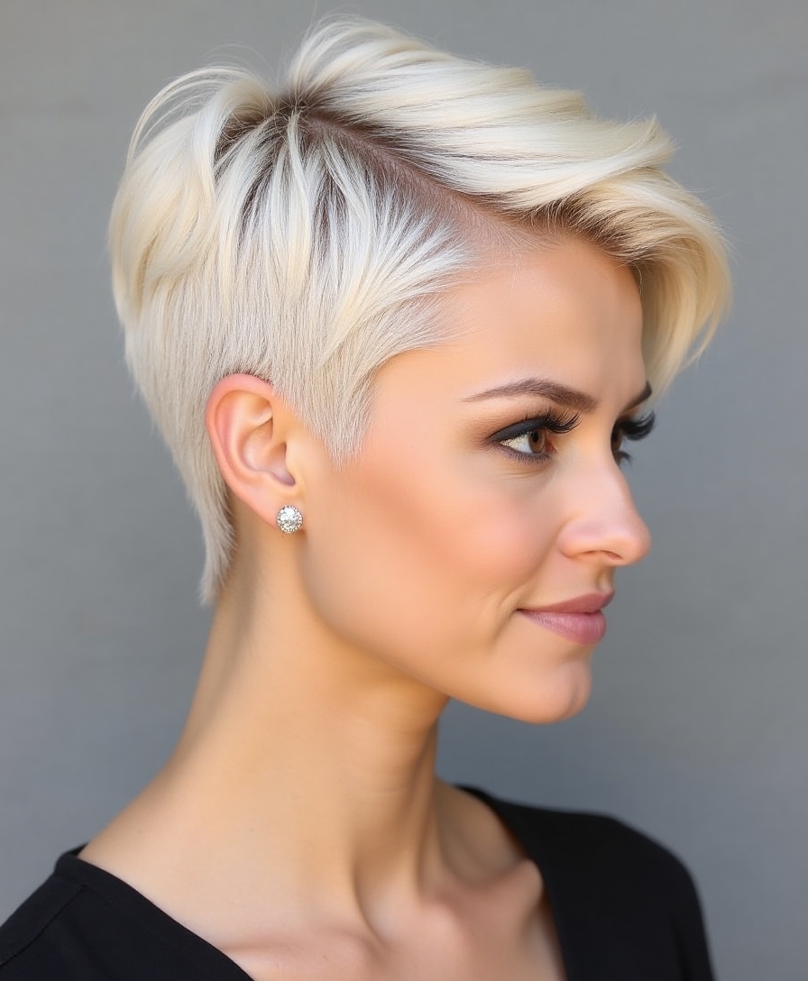 glamorous long pixie styles