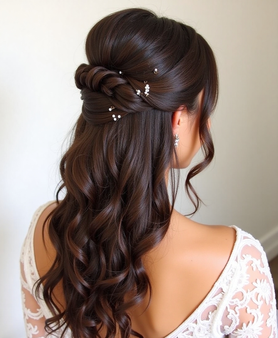 half up hairstyle essentials secured